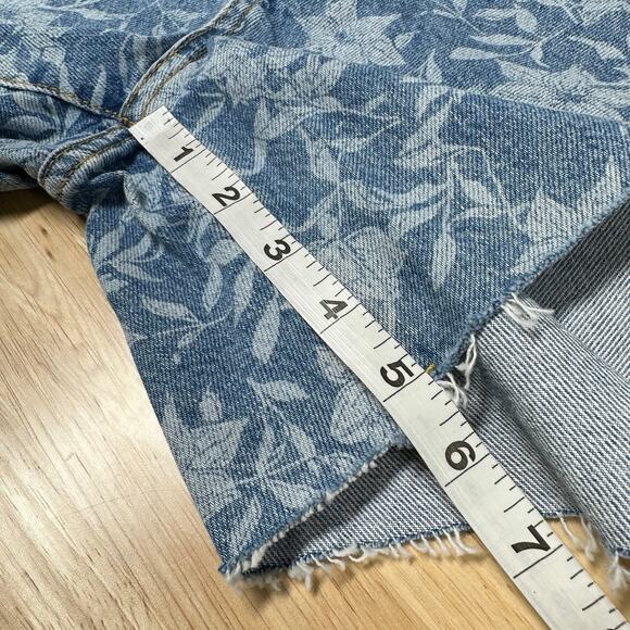 Rag & Bone NWT Maya High Rise 6" Shorts Laser Floral Size 26 Cutoff Raw Hem - Picture 10 of 10